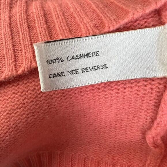 Sutton Studio Sweater Womens Small Petite Soft Salmon Pink Cashmere Turtleneck - Picture 6 of 8